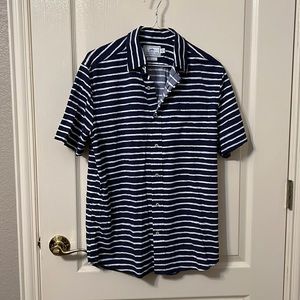 southern tide trim fit small blue striped polo